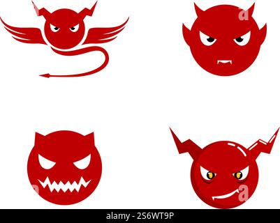 Devil logo ilustration vector template Stock Vector