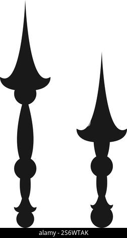 Clock hands icon flat design vector Stock Vector