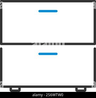 Bedroom Nightstand Icon. Editable Bold Outline With Color Fill Design. Vector Illustration. Stock Vector