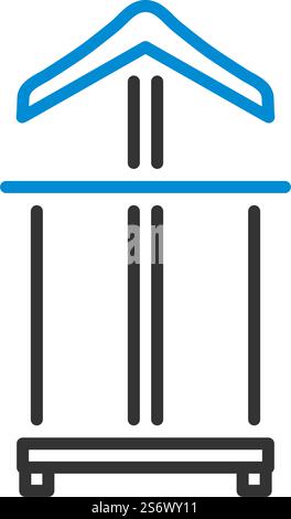 Hanger Stand Icon. Editable Bold Outline With Color Fill Design. Vector Illustration. Stock Vector