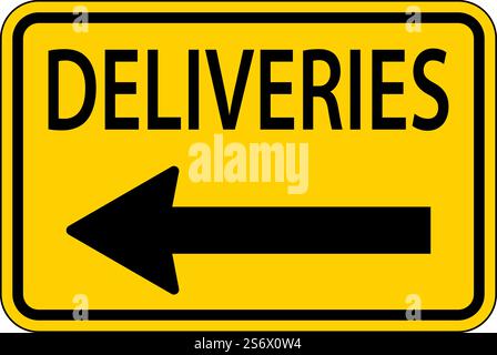 Symbol Deliveries Left Arrow Sign On White Background Stock Vector