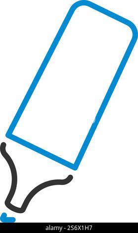 Marker Icon. Editable Bold Outline With Color Fill Design. Vector Illustration. Stock Vector