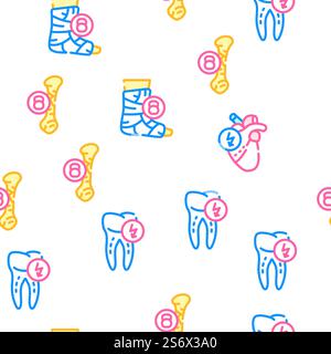 Body Aches Problem Vector Seamless Pattern Stock Vector Image & Art - Alamy
