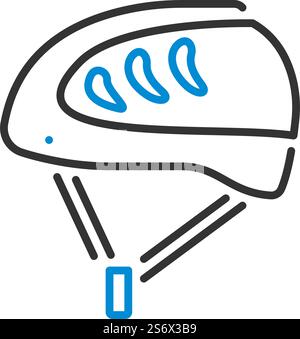 Climbing Helmet Icon. Editable Bold Outline With Color Fill Design. Vector Illustration. Stock Vector
