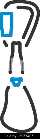 Alpinist Quickdraw Icon. Editable Bold Outline With Color Fill Design. Vector Illustration. Stock Vector