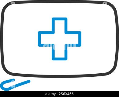 Alpinist First Aid Kit Icon. Editable Bold Outline With Color Fill Design. Vector Illustration. Stock Vector