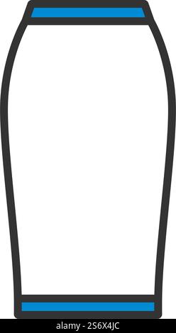 Business Pencil Skirt Icon. Editable Bold Outline With Color Fill Design. Vector Illustration. Stock Vector