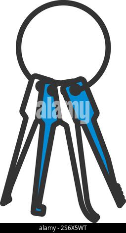 Lockpick Icon. Editable Bold Outline With Color Fill Design. Vector Illustration. Stock Vector