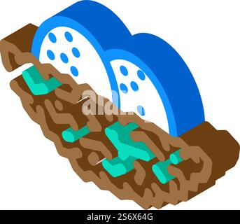 nest with bird eggs isometric icon vector. nest with bird eggs sign. isolated symbol illustration. nest with bird eggs isometric icon vector illustration Stock Vector