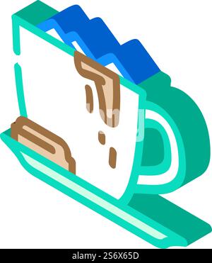 hot chocolate isometric icon vector. hot chocolate sign. isolated symbol illustration. hot chocolate isometric icon vector illustration Stock Vector