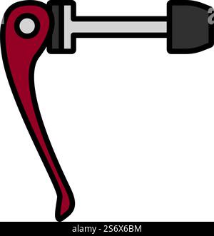 Bike Quick Release Icon. Editable Bold Outline With Color Fill Design. Vector Illustration. Stock Vector