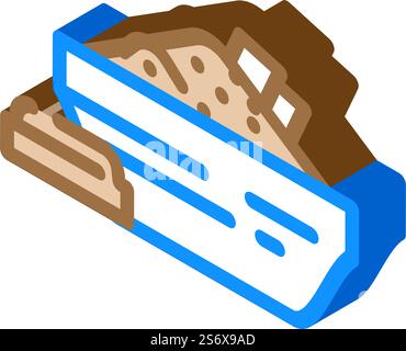 cocoa chocolate isometric icon vector. cocoa chocolate sign. isolated symbol illustration. cocoa chocolate isometric icon vector illustration Stock Vector