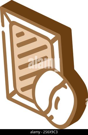 coffee chocolate isometric icon vector. coffee chocolate sign. isolated symbol illustration. coffee chocolate isometric icon vector illustration Stock Vector