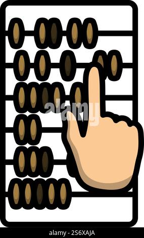 Abacus Icon. Editable Bold Outline With Color Fill Design. Vector Illustration. Stock Vector