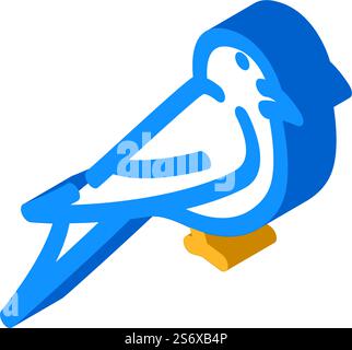 swift bird isometric icon vector. swift bird sign. isolated symbol illustration. swift bird isometric icon vector illustration Stock Vector