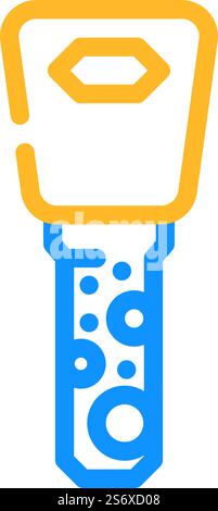 dimple key line icon vector. dimple key sign. isolated contour symbol ...