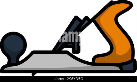 Icon Of Jack-plane. Editable Bold Outline With Color Fill Design. Vector Illustration. Stock Vector