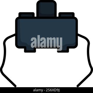 Micro Button Icon. Editable Bold Outline With Color Fill Design. Vector Illustration. Stock Vector