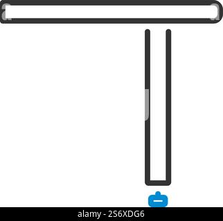Briefing Table Console Icon. Editable Bold Outline With Color Fill Design. Vector Illustration. Stock Vector