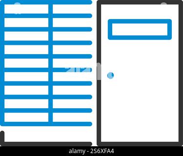 Conference Room Icon. Editable Bold Outline With Color Fill Design. Vector Illustration. Stock Vector