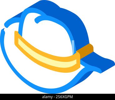 cowboy hat isometric icon vector. cowboy hat sign. isolated symbol illustration. cowboy hat isometric icon vector illustration Stock Vector