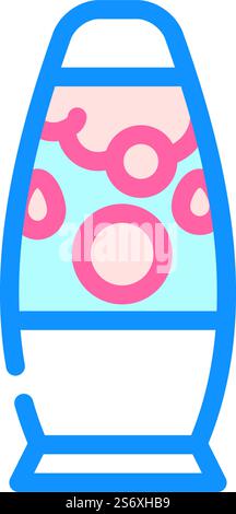 lava lamp color icon vector. lava lamp sign. isolated symbol illustration. lava lamp color icon vector illustration Stock Vector
