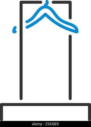 Hanger Rail Icon. Editable Bold Outline With Color Fill Design. Vector Illustration. Stock Vector