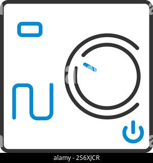 Warm Floor Wall Unit Icon. Editable Bold Outline With Color Fill Design. Vector Illustration. Stock Vector