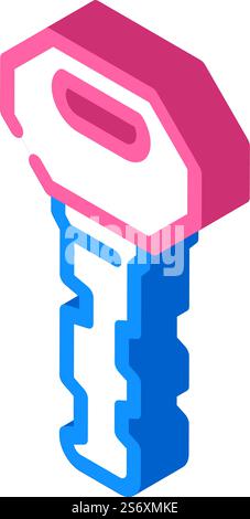vintage key isometric icon vector illustration Stock Vector Image & Art ...