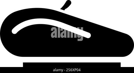 beret french hat glyph icon vector. beret french hat sign. isolated symbol illustration. beret french hat glyph icon vector illustration Stock Vector