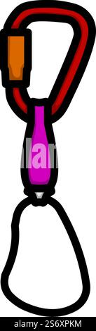 Alpinist Quickdraw Icon. Editable Bold Outline With Color Fill Design. Vector Illustration. Stock Vector
