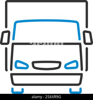 Van Truck Icon. Editable Bold Outline With Color Fill Design. Vector Illustration. Stock Vector