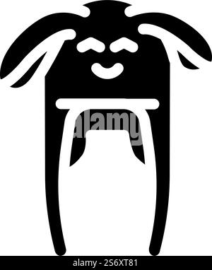 kids hat glyph icon vector. kids hat sign. isolated symbol illustration. kids hat glyph icon vector illustration Stock Vector