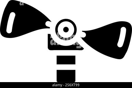 fan connect to mobile phone glyph icon vector. fan connect to mobile phone sign. isolated symbol illustration. fan connect to mobile phone glyph icon vector illustration Stock Vector
