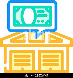 warehouse goods color icon vector. warehouse goods sign. isolated symbol illustration. warehouse goods color icon vector illustration Stock Vector