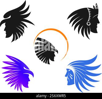 Apache logo vector illustration flat design template Stock Vector