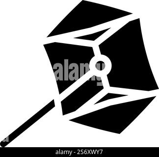 rokakku kite glyph icon vector. rokakku kite sign. isolated symbol illustration. rokakku kite glyph icon vector illustration Stock Vector