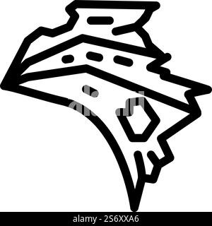 ragged wing line icon vector illustration Stock Vector Image & Art - Alamy