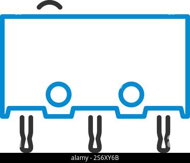 Micro Button Icon Icon. Editable Bold Outline With Color Fill Design. Vector Illustration. Stock Vector