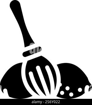 manual lemon squeezer glyph icon vector. manual lemon squeezer sign. isolated symbol illustration. manual lemon squeezer glyph icon vector illustration Stock Vector