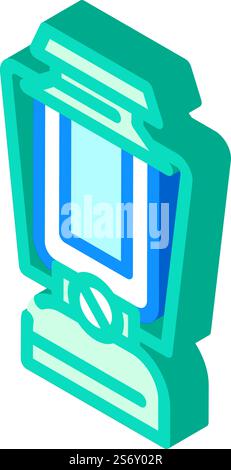 portable lamp isometric icon vector. portable lamp sign. isolated symbol illustration. portable lamp isometric icon vector illustration Stock Vector