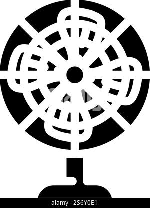 table fan glyph icon vector. table fan sign. isolated symbol illustration. table fan glyph icon vector illustration Stock Vector