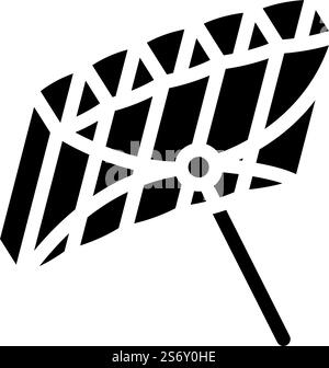 frameless kite glyph icon vector. frameless kite sign. isolated symbol illustration. frameless kite glyph icon vector illustration Stock Vector