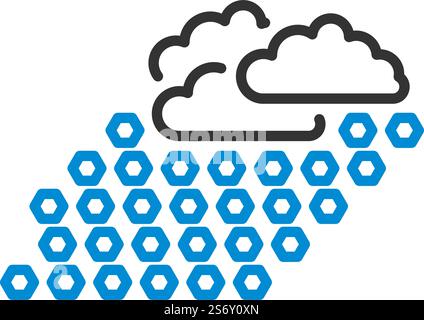 Hail Icon. Editable Bold Outline With Color Fill Design. Vector Illustration. Stock Vector