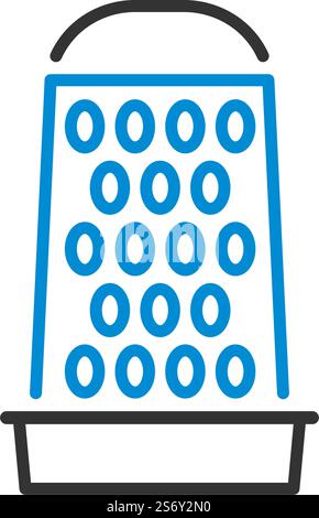 Kitchen Grater Icon. Editable Bold Outline With Color Fill Design. Vector Illustration. Stock Vector