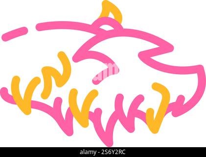 ragged wing color icon vector illustration Stock Vector Image & Art - Alamy