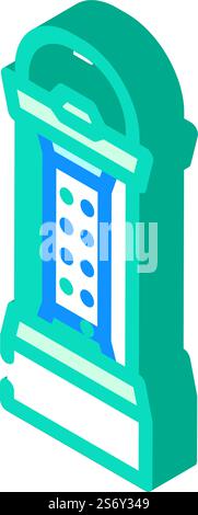 led lamp isometric icon vector. led lamp sign. isolated symbol illustration. led lamp isometric icon vector illustration Stock Vector