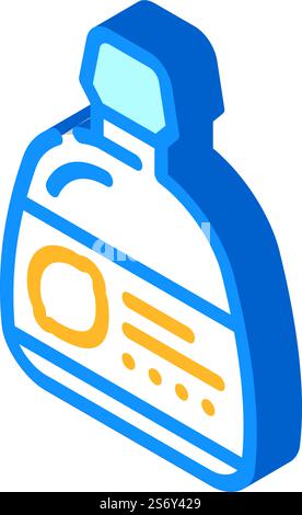 abstract bottle lemon isometric icon vector. abstract bottle lemon sign. isolated symbol illustration. abstract bottle lemon isometric icon vector illustration Stock Vector