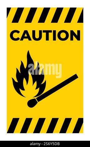 No Fire, No Matches or Open Flame Sign Stock Vector