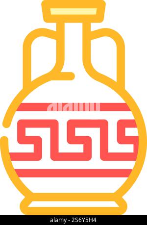 medieval amphora line icon vector. medieval amphora sign. isolated ...